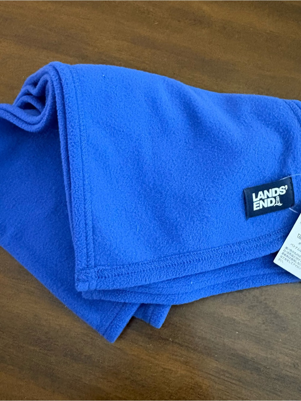 NWT Lands End Unisex Scarf Fleece Blue Periwinkle